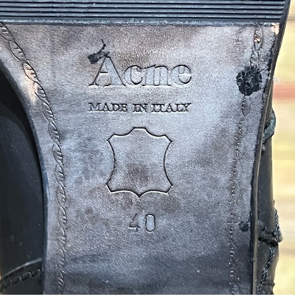 Acne Studio Black Leather Ankle Boots - Picture 9 of 9